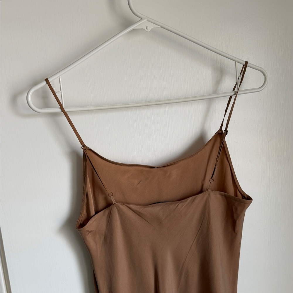 Slip Dress in Camel - Women - Picture 4 of 8